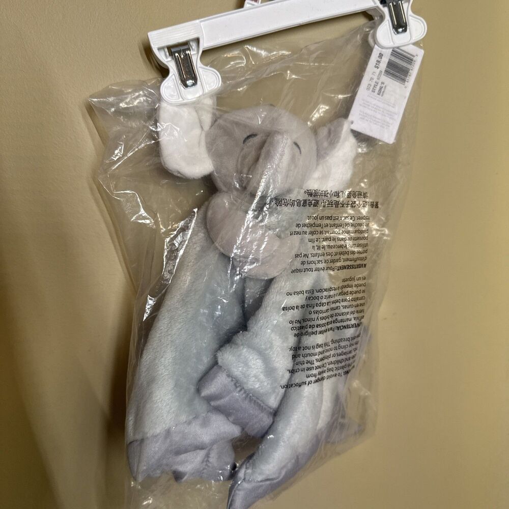 NWT Carter’s Gray Elephant Lovey Animal Baby Comfort Snuggle Animal Soother 4069
